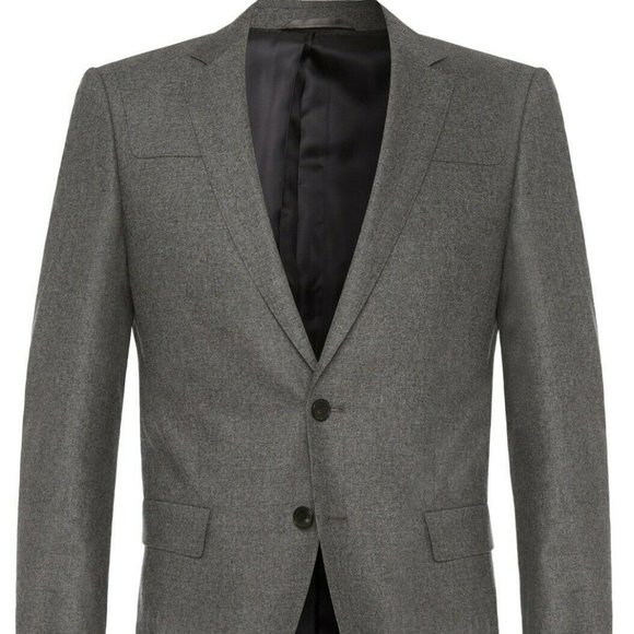 Hugo Boss Men's 'Randal' Grey Slim Fit Wool Sport Coat Blazer, 46R - Picture 3 of 6